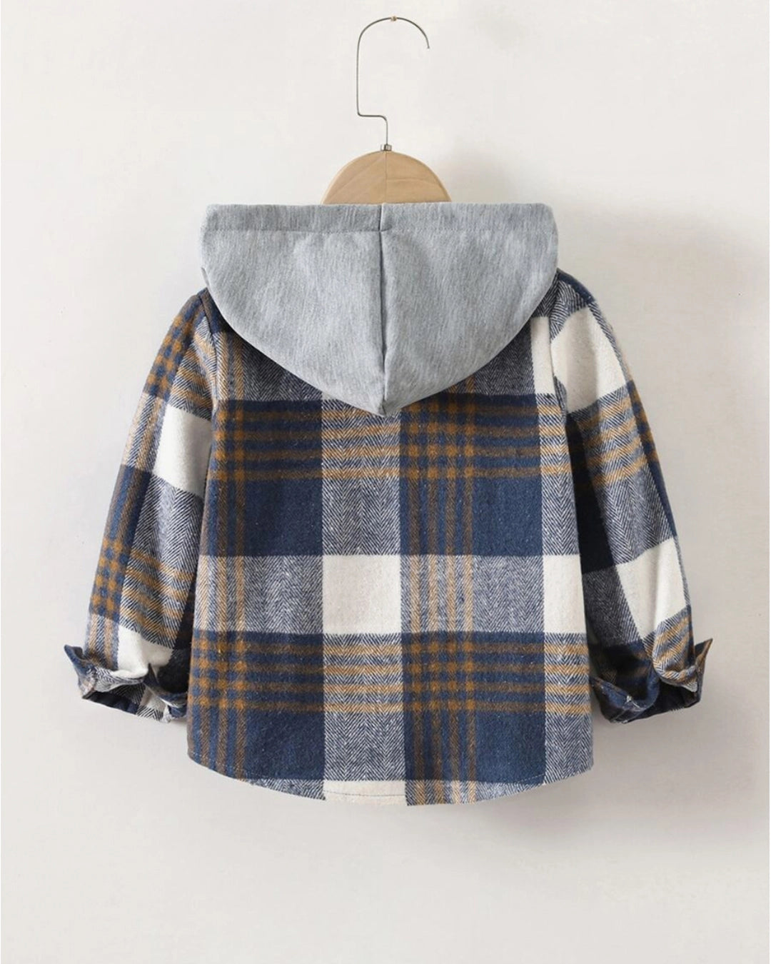 Boys Plaid Hooded Coat