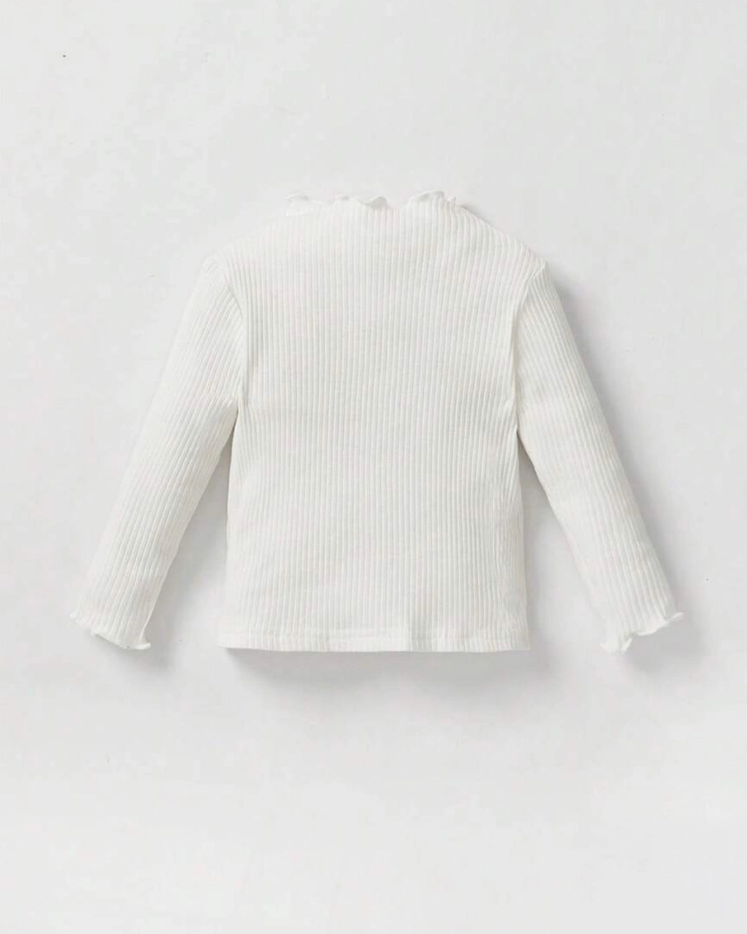 Baby Girls’ Ruffled Mock Neck Long Sleeve Top 2pcs Set