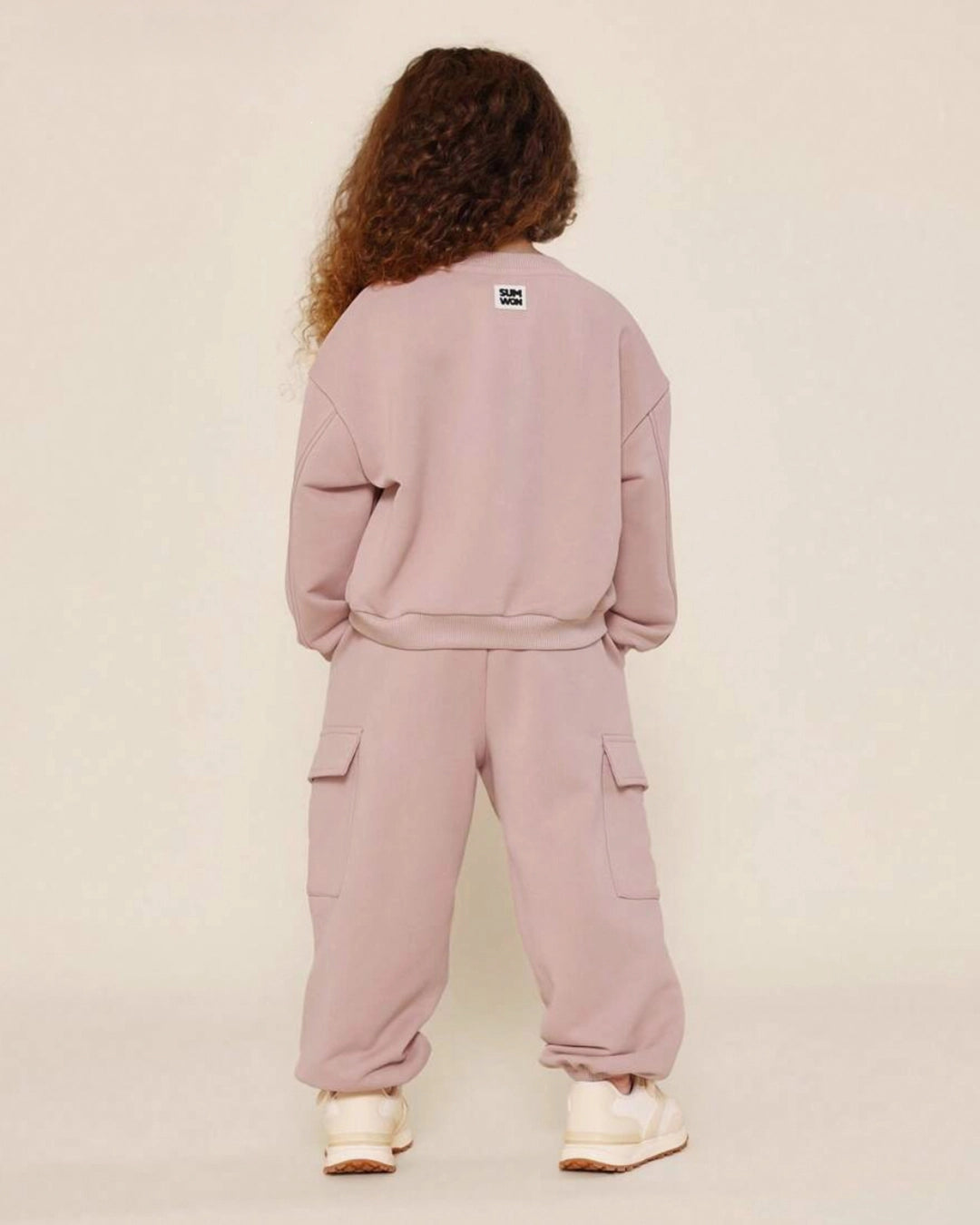 Baby Girl Waffle Knit Hoodie With Flared Pants Set