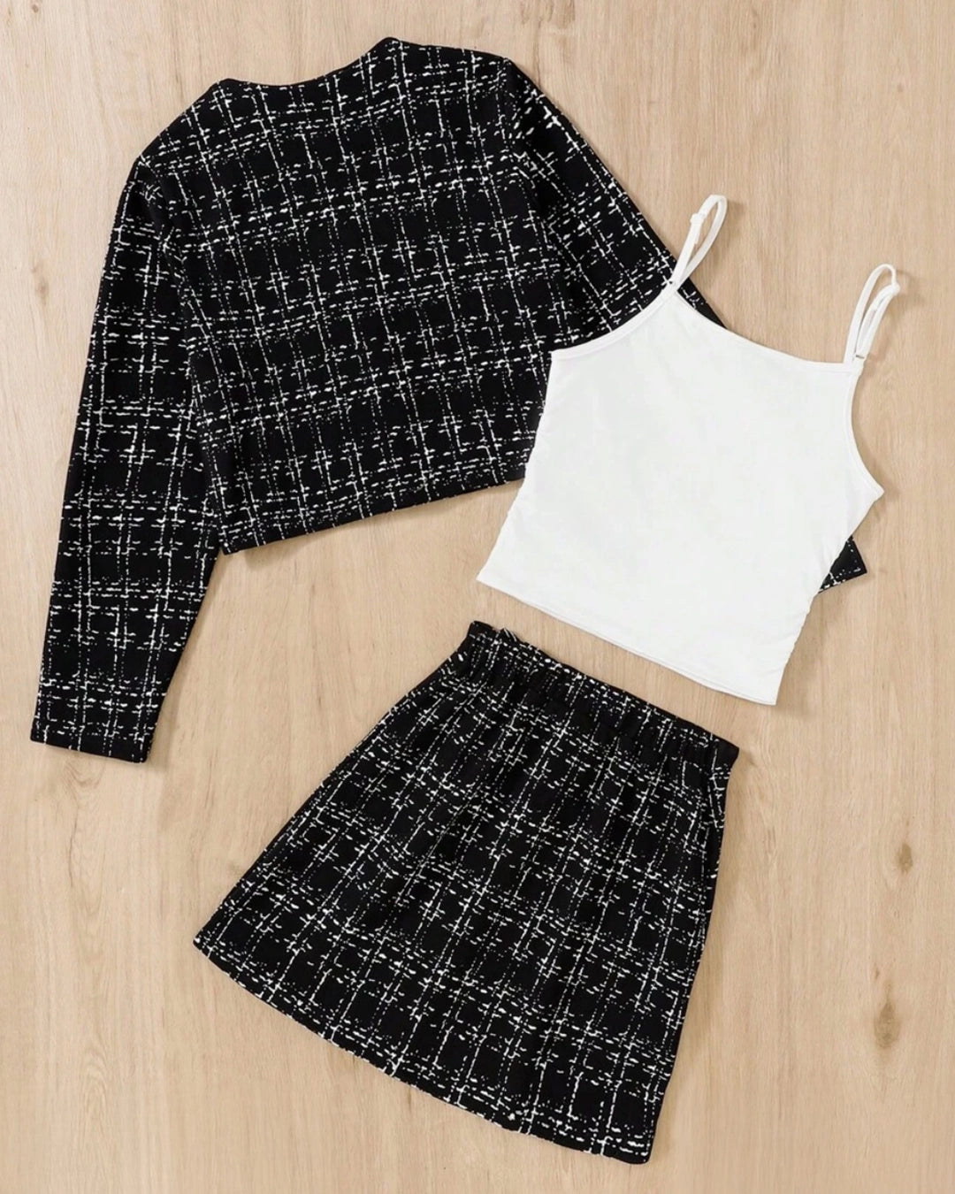 Tween Girls Jacket & Bodycon Skirt 2pcs Set