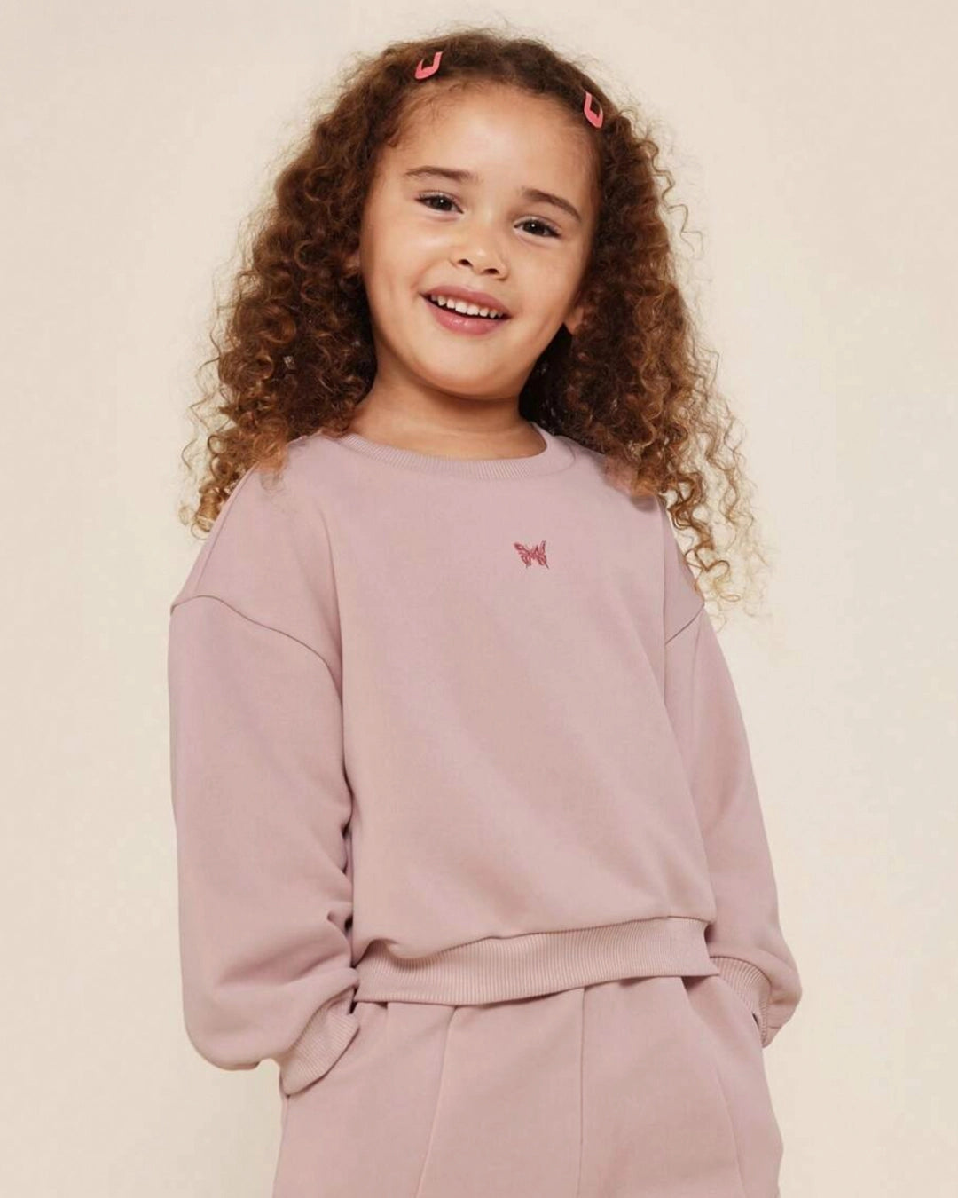Baby Girl Waffle Knit Hoodie With Flared Pants Set