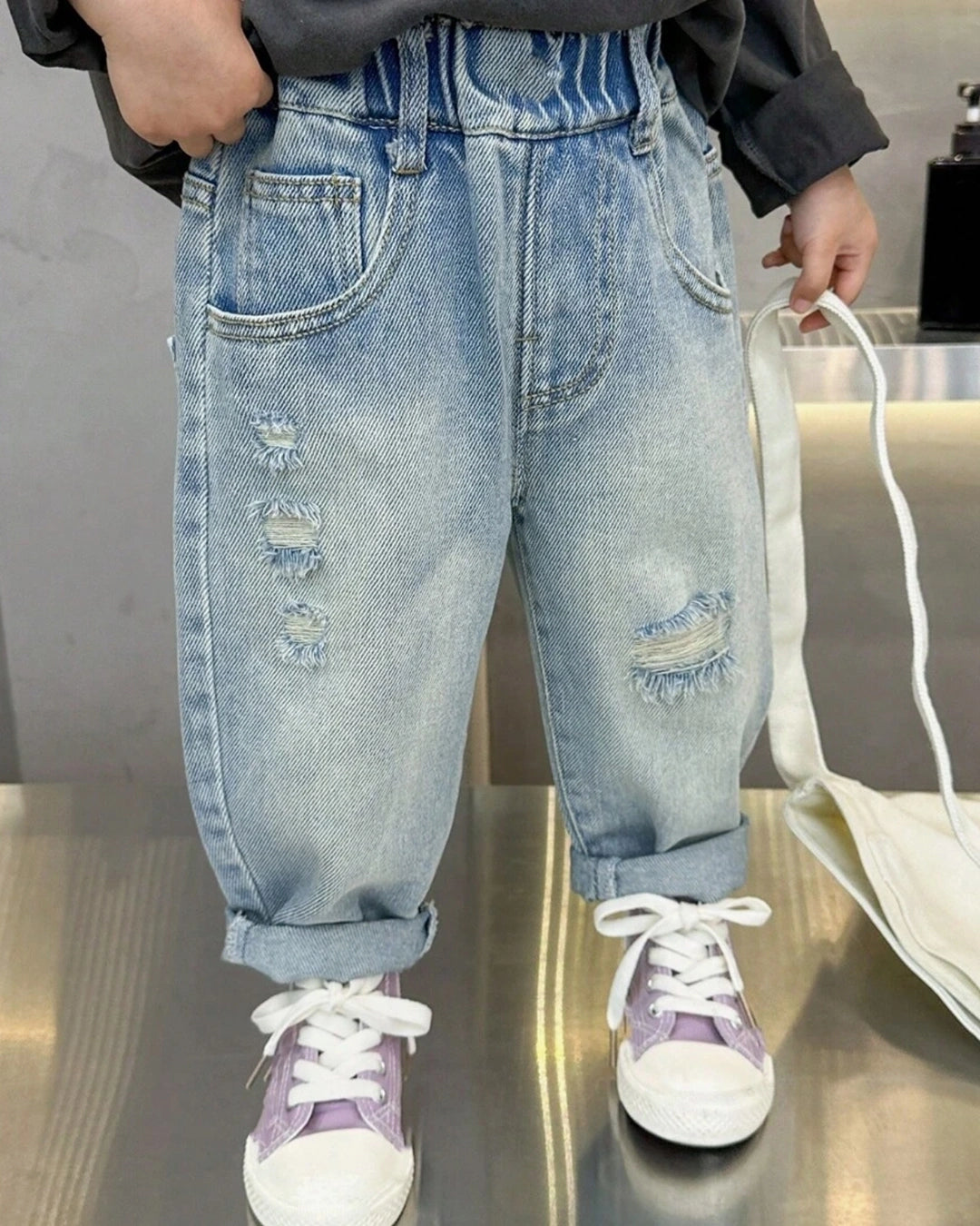 Boys Distressed Denim Jeans – Casual Spring/Summer Style