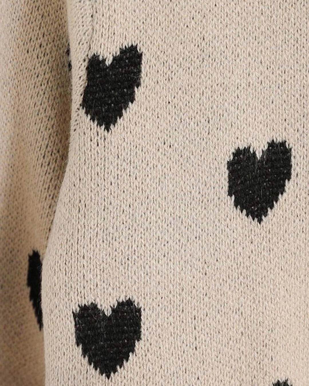 Tween Girls' Heart Pattern Knit Cardigan with Bow Detail