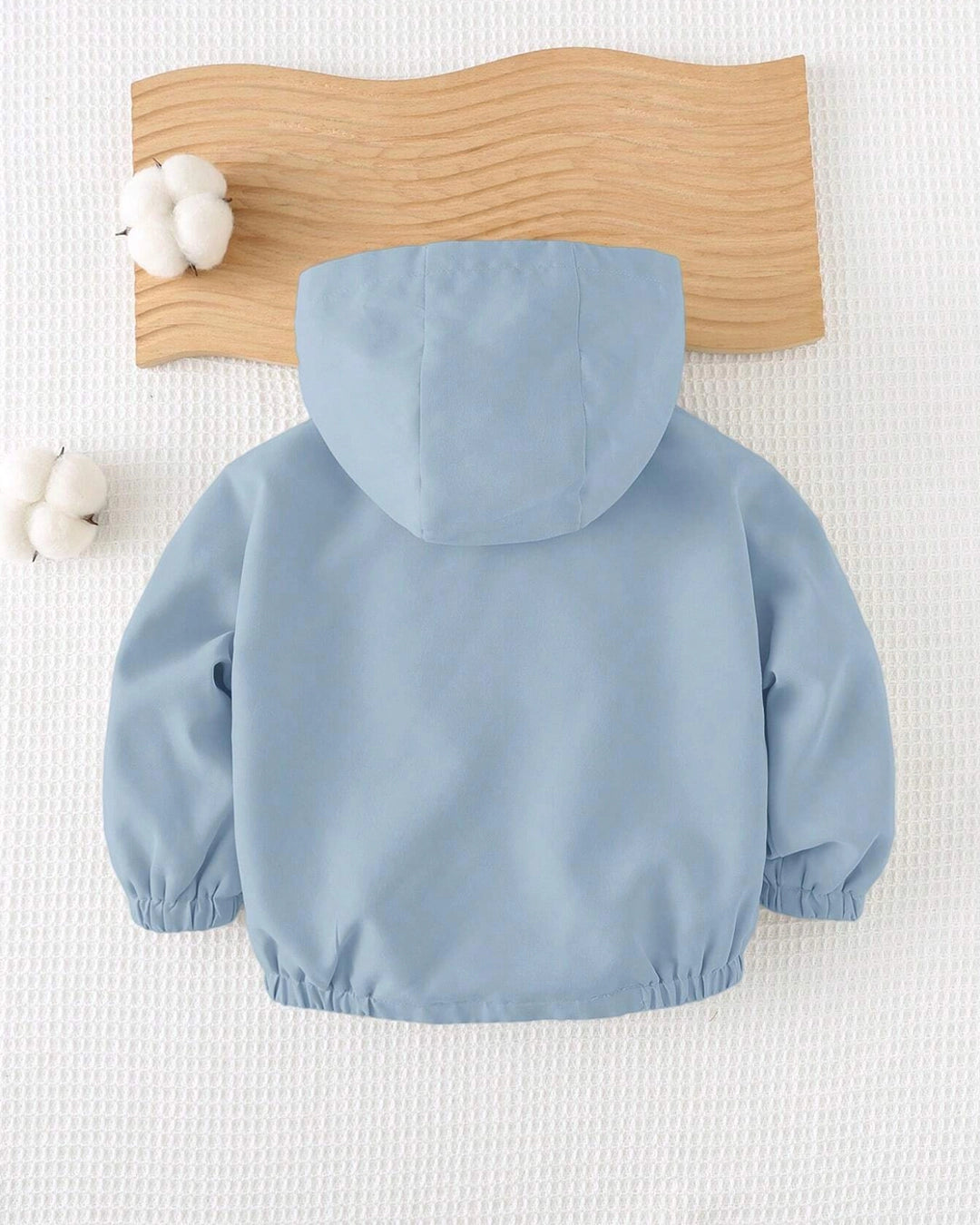 Baby Boy Lined Hooded Jacket – Light Blue Cozy Style