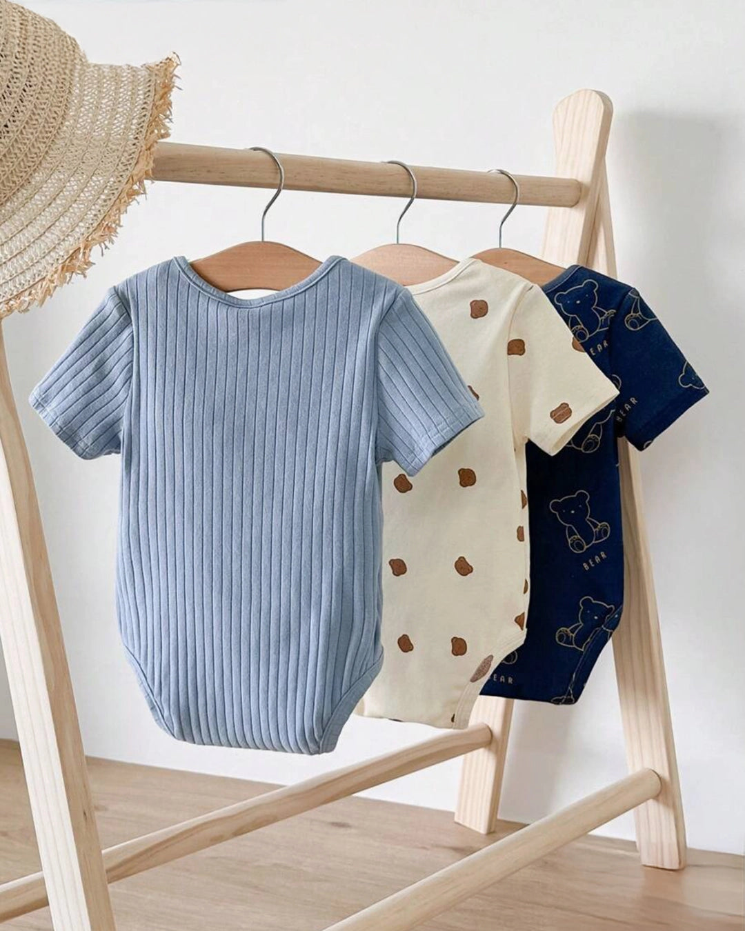 3-Pack Newborn Panda Bodysuits