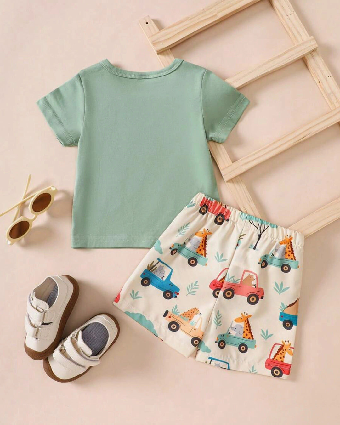 Cartoon Animal & Car Baby Set