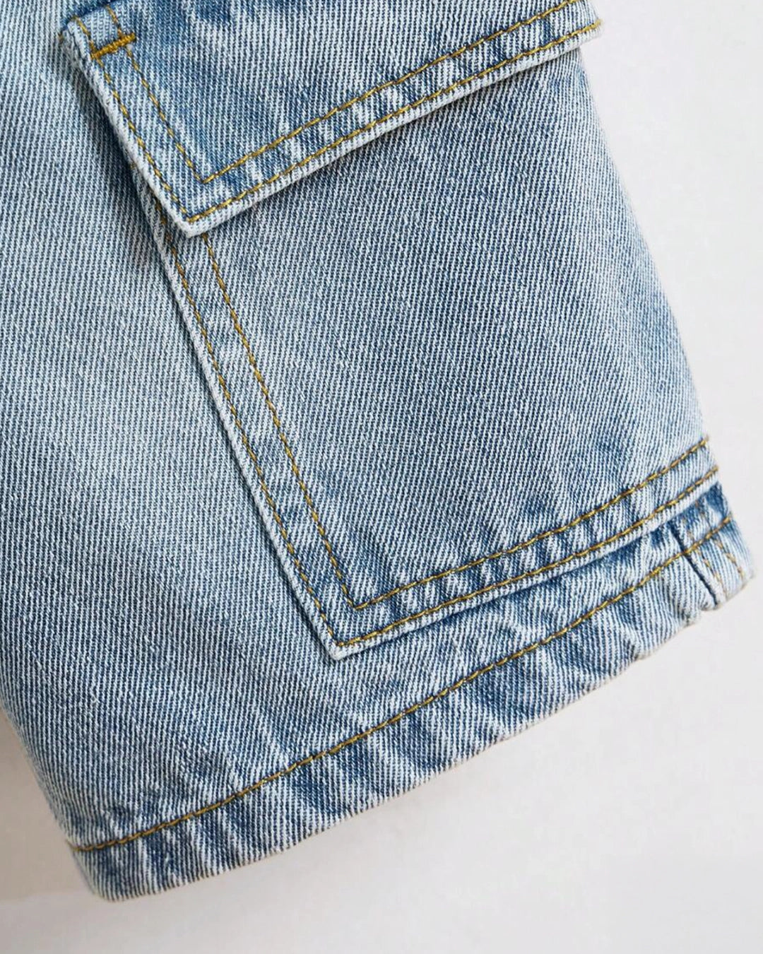 Boys' Washed Denim Cargo Shorts