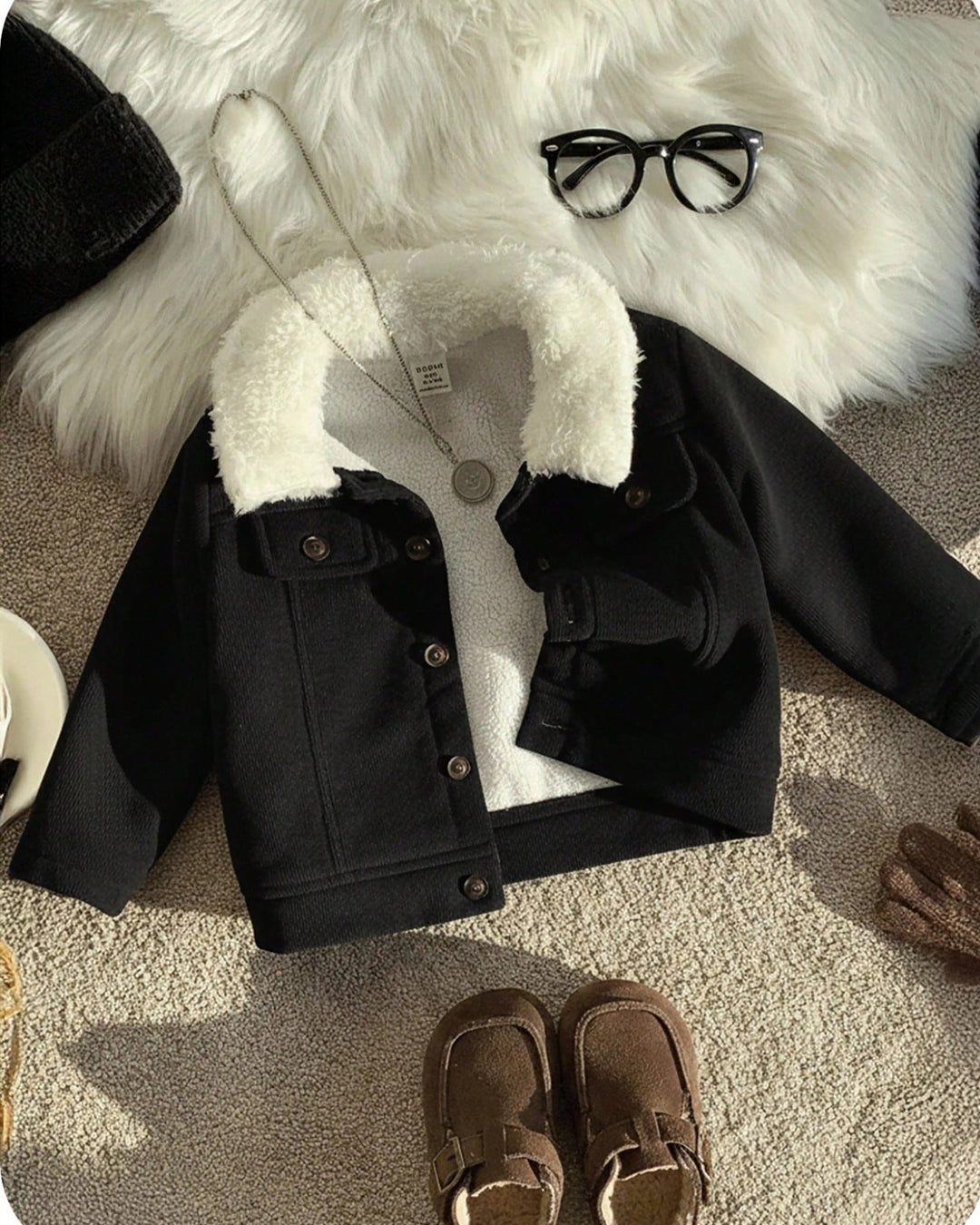 Baby Boys Padded Corduroy Jacket – Thermal Lined