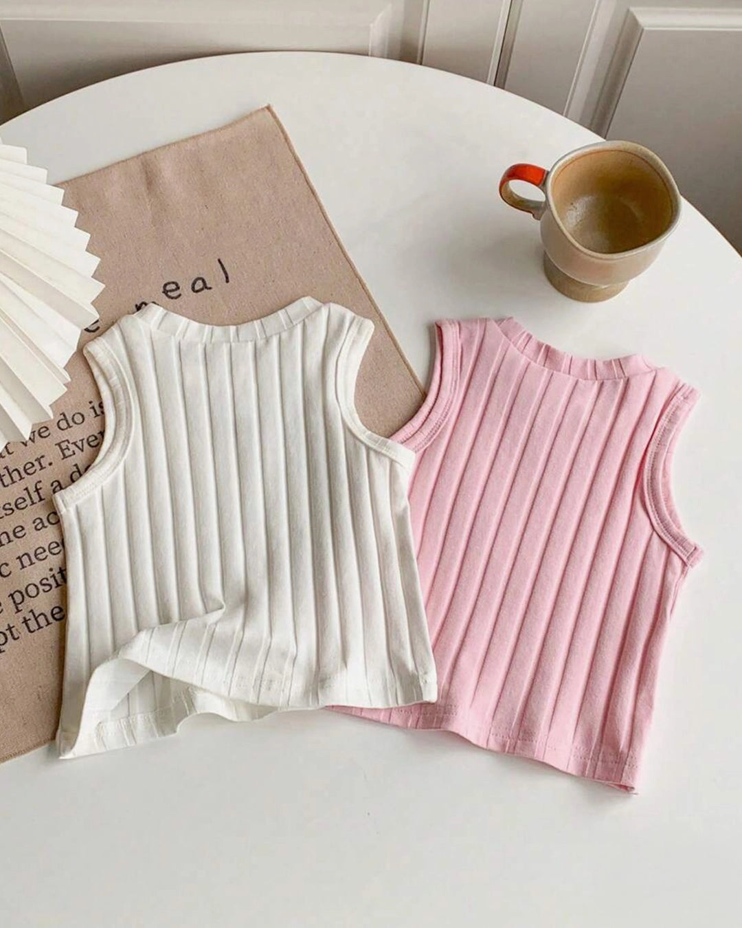 Girls Heart Embroidered Tank Top