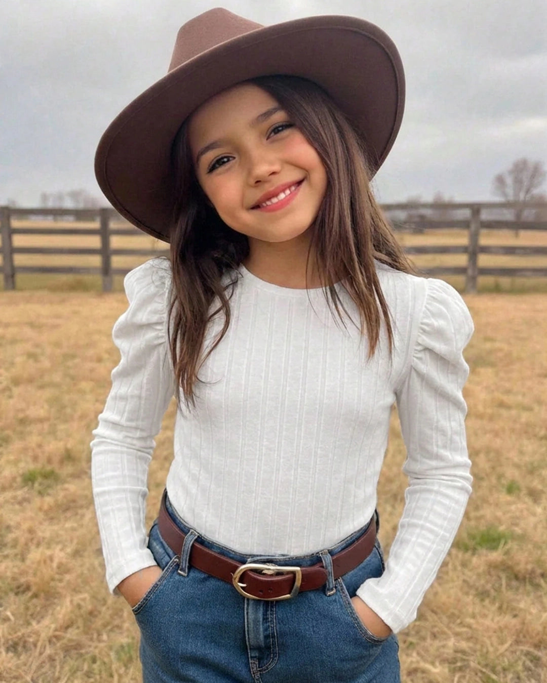 Girls Mock Neck T-Shirt – Vintage Sport Style