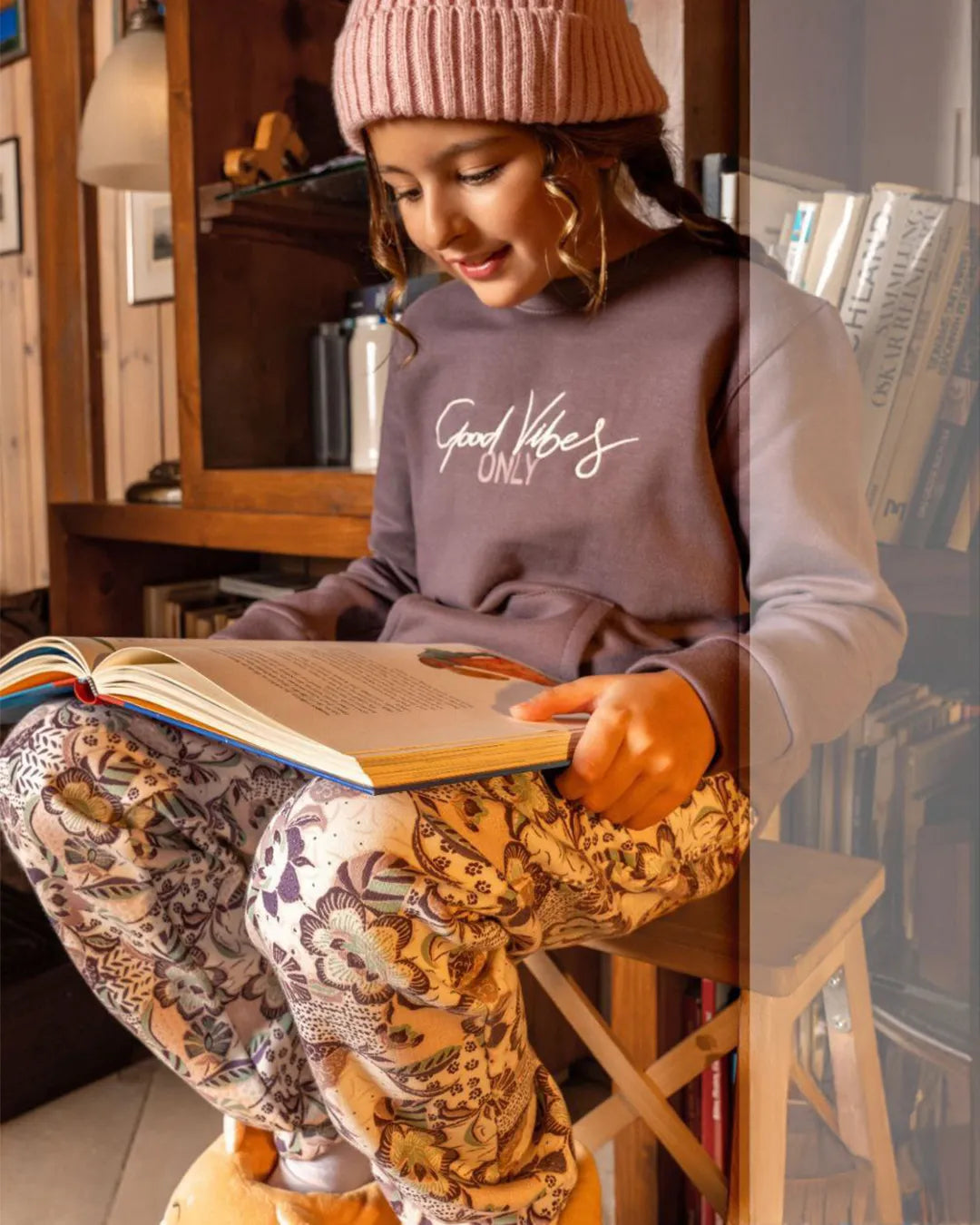 Girls Floral Winter Pajama Set