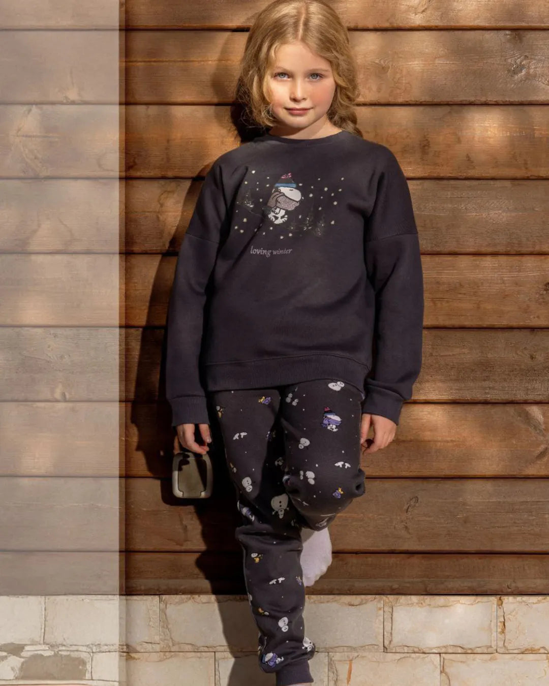 Girls Winter Pajama Set – Snowman Print