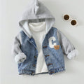Denim Hoodie Jacket – Bear Patch