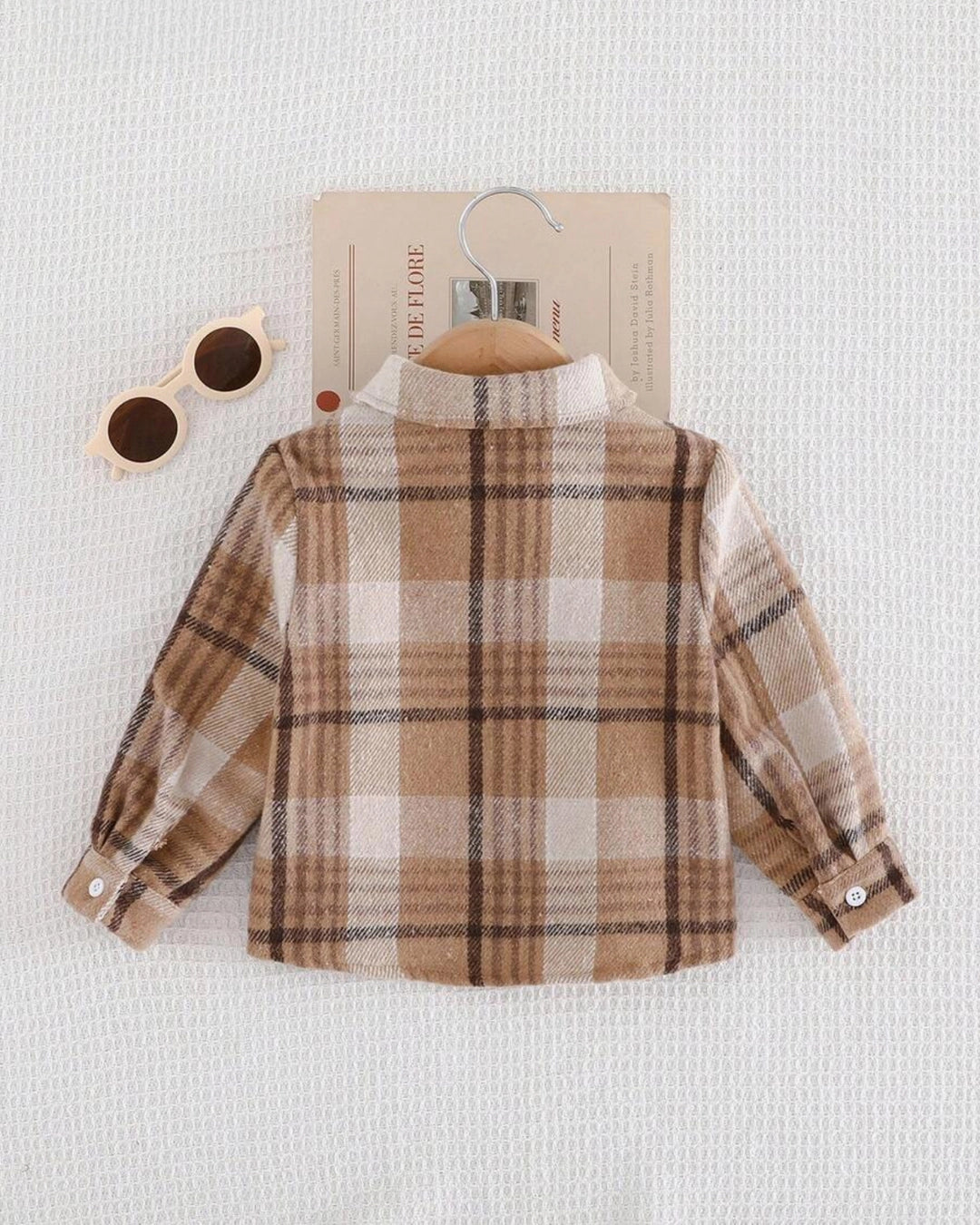 Baby Boy Plaid Flannel Shirt – Khaki