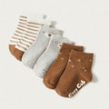 3 Pairs Baby Socks – Cozy Bear Anti-Slip Set