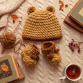 Bear Hat & Booties Set – Cozy Brown