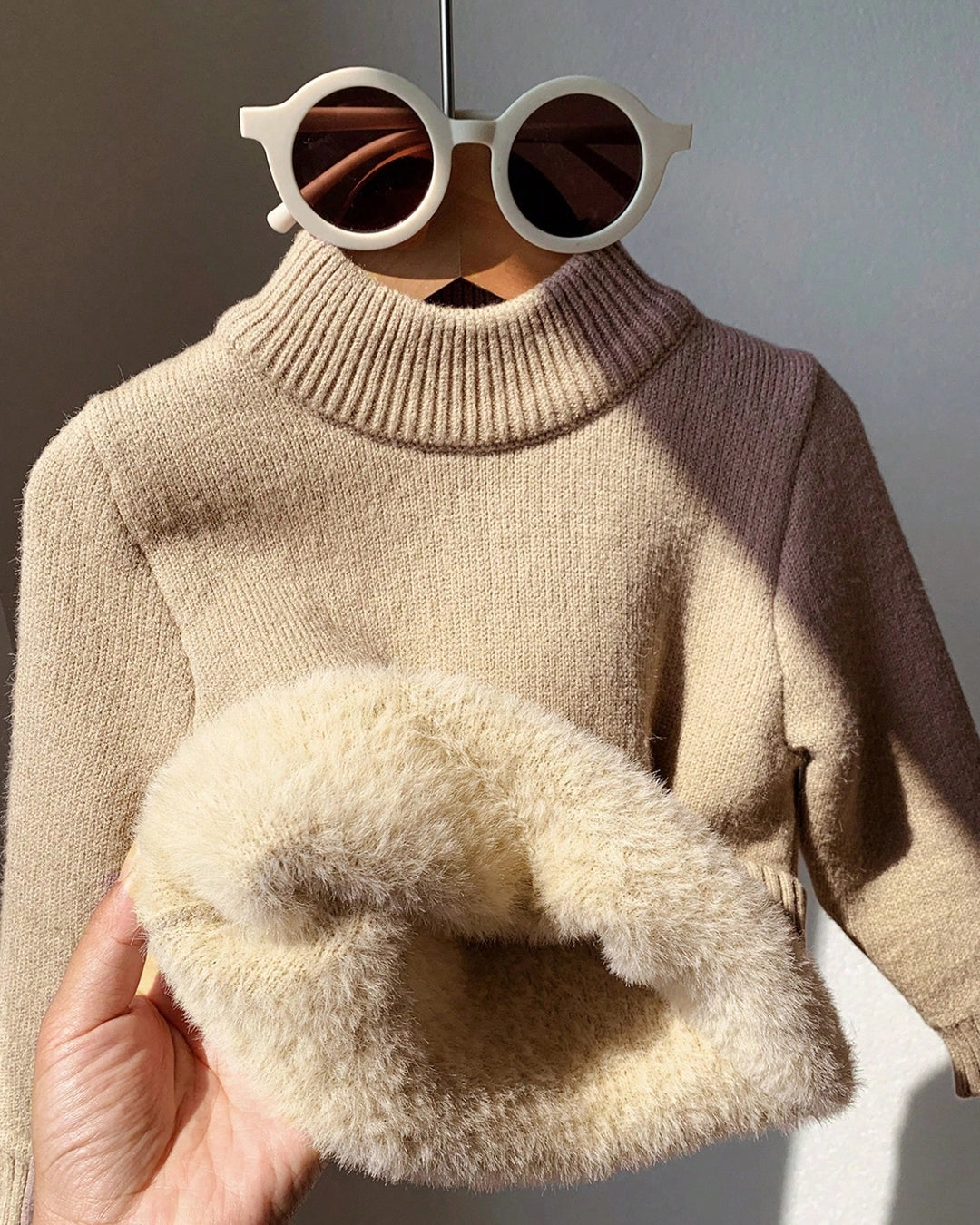 Toddler Turtleneck Sweater – Khaki