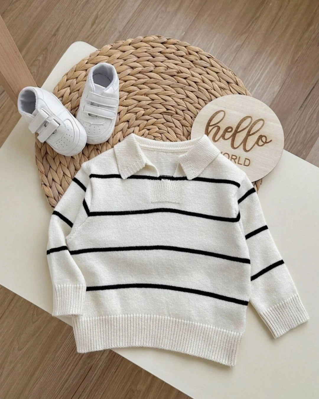 Baby Boy/Girl Multi-Color Stripe Knit Pullover Sweater