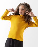 Girls Ribbed Cotton Half Turtleneck