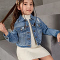 Young Girl Vintage Distressed Denim Jacket