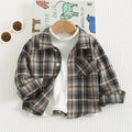 Baby Boy Houndstooth Print Open Front Shirt