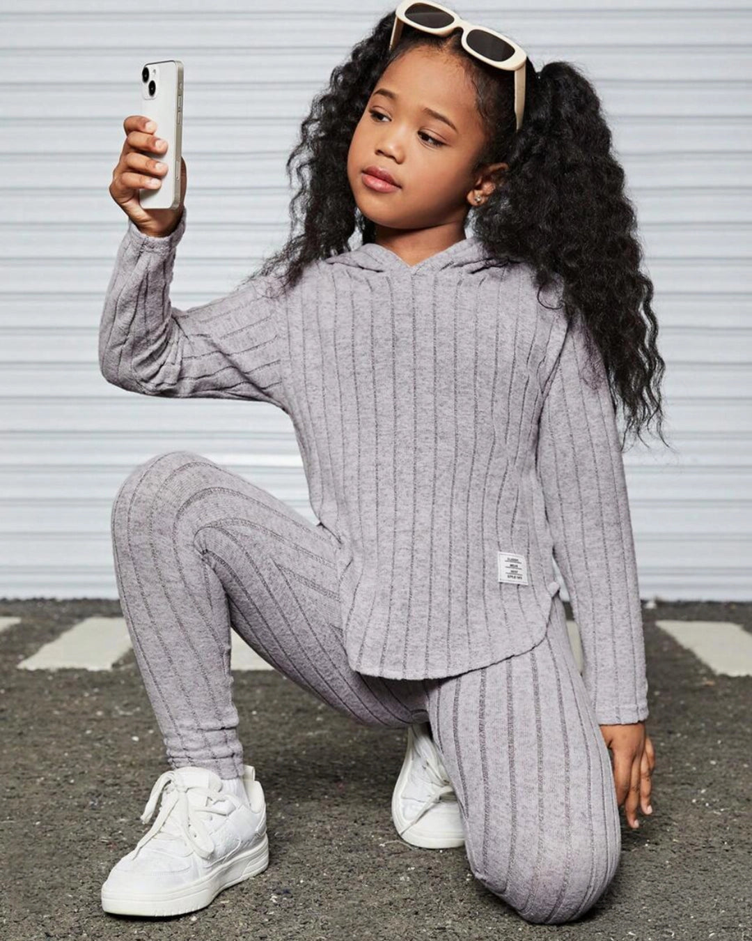 Tween Girls’ Slogan Hoodie & Leggings Set