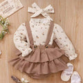 Baby Girl Floral Shirt & Ruffle Skirt Set