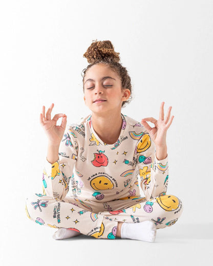 Happy Smile -  Girls Autumn Cotton Interlock Pajama Set