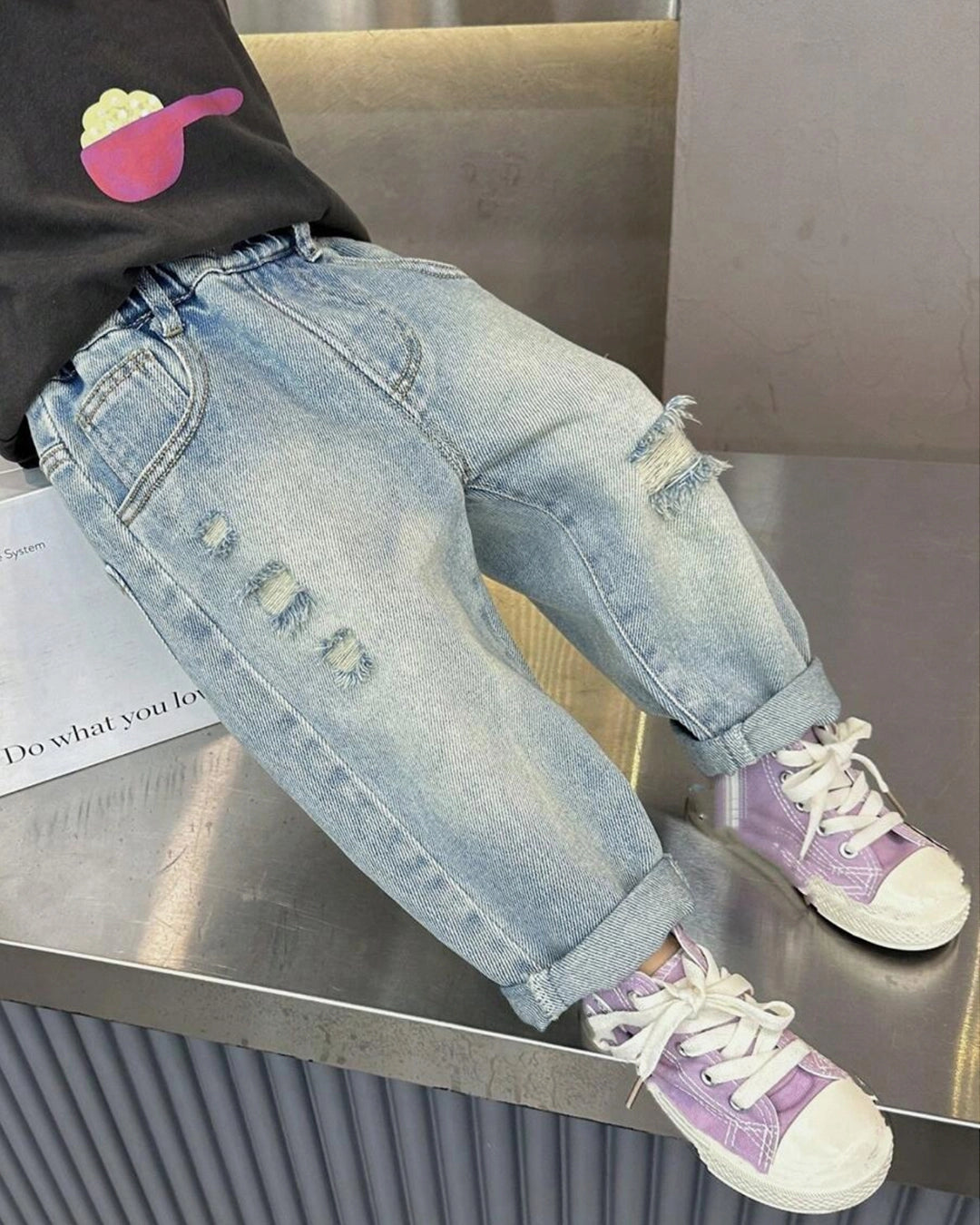 Boys Distressed Denim Jeans – Casual Spring/Summer Style