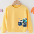 Boys Hoodie with Car & Letter Graphic