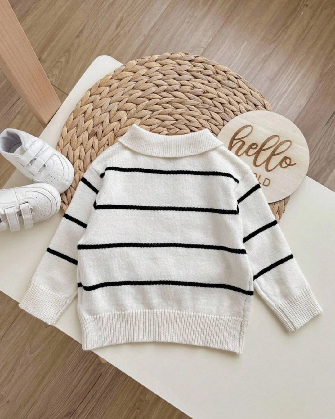 Baby Boy/Girl Multi-Color Stripe Knit Pullover Sweater