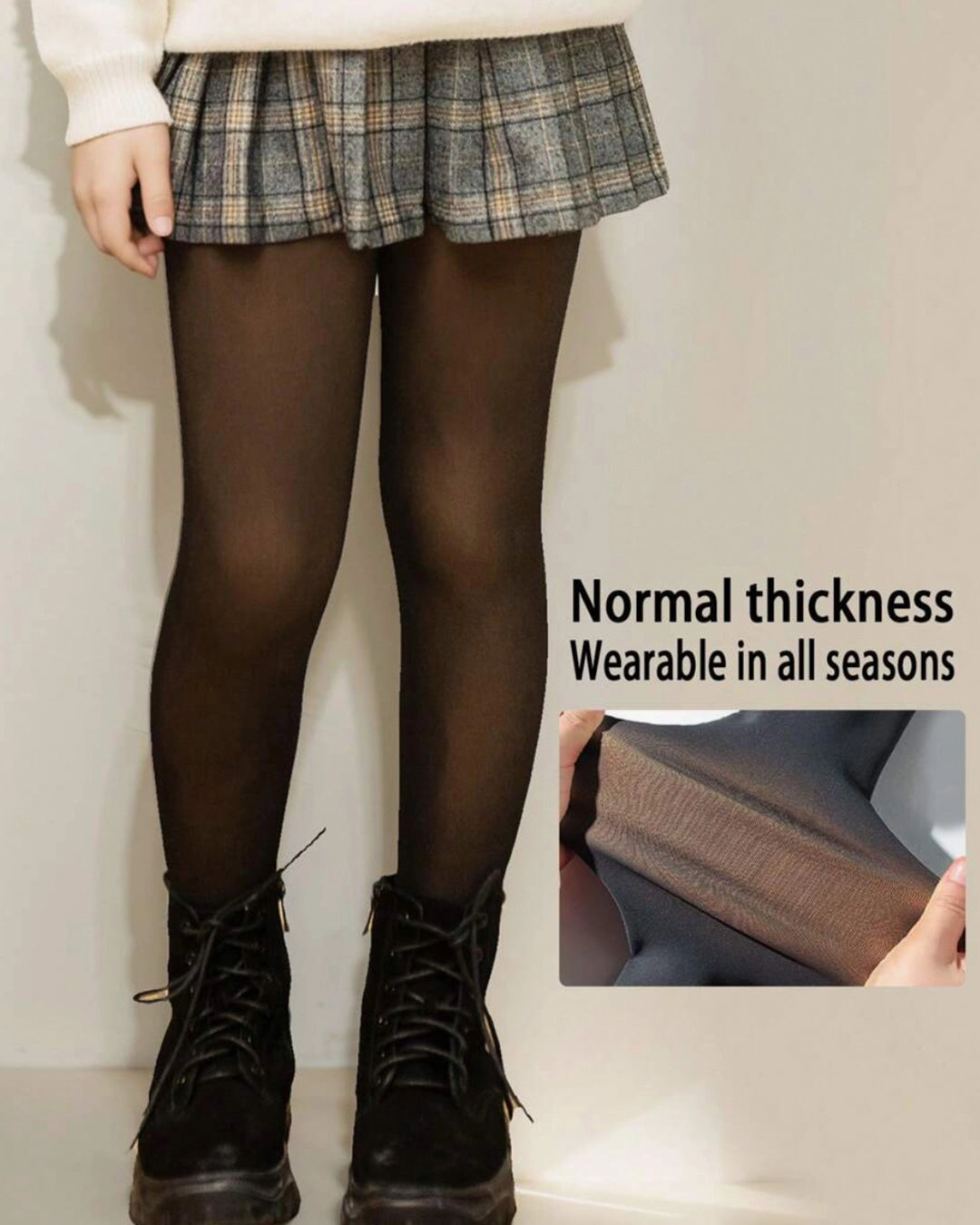 Children's Sheer Black Tights – All Seasons