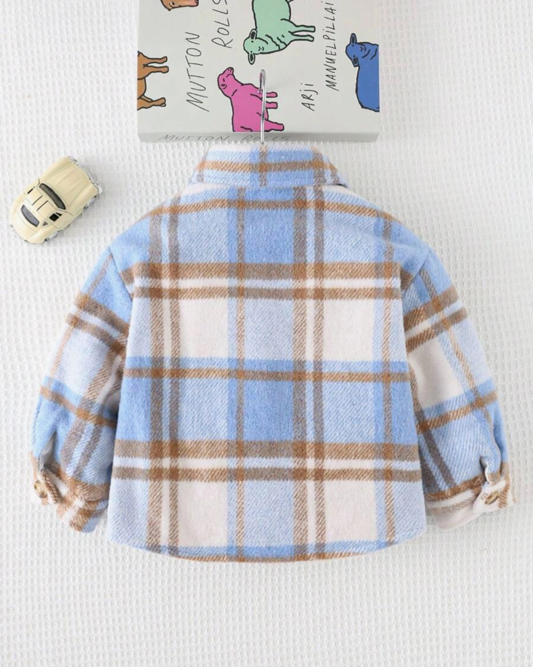 Baby Boy Colorful Plaid Woolen Coat