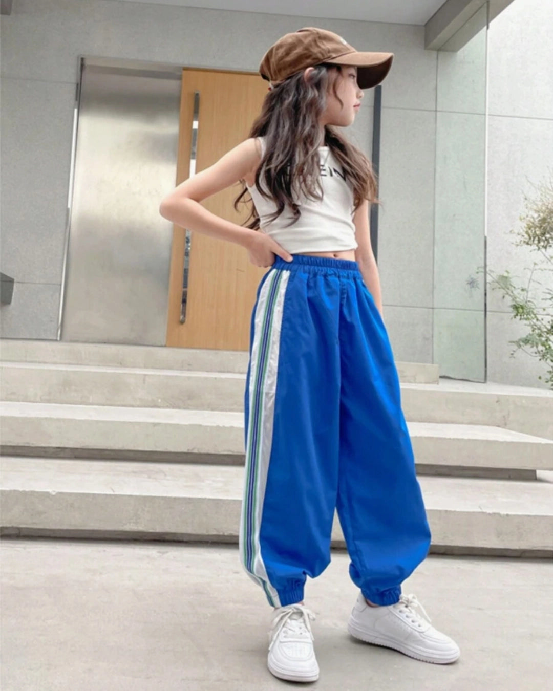 Tween Girls Colorblock Striped Jogger Pants