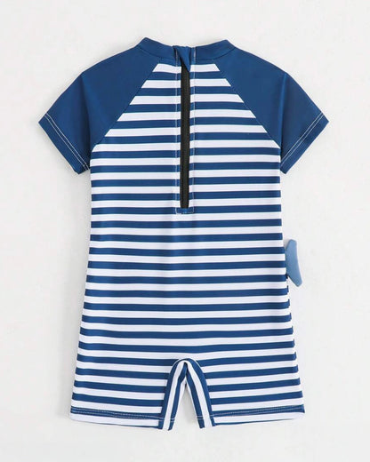 Baby Sailor Print Short Sleeve Romper