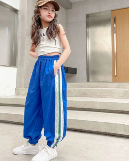Tween Girls Colorblock Striped Jogger Pants