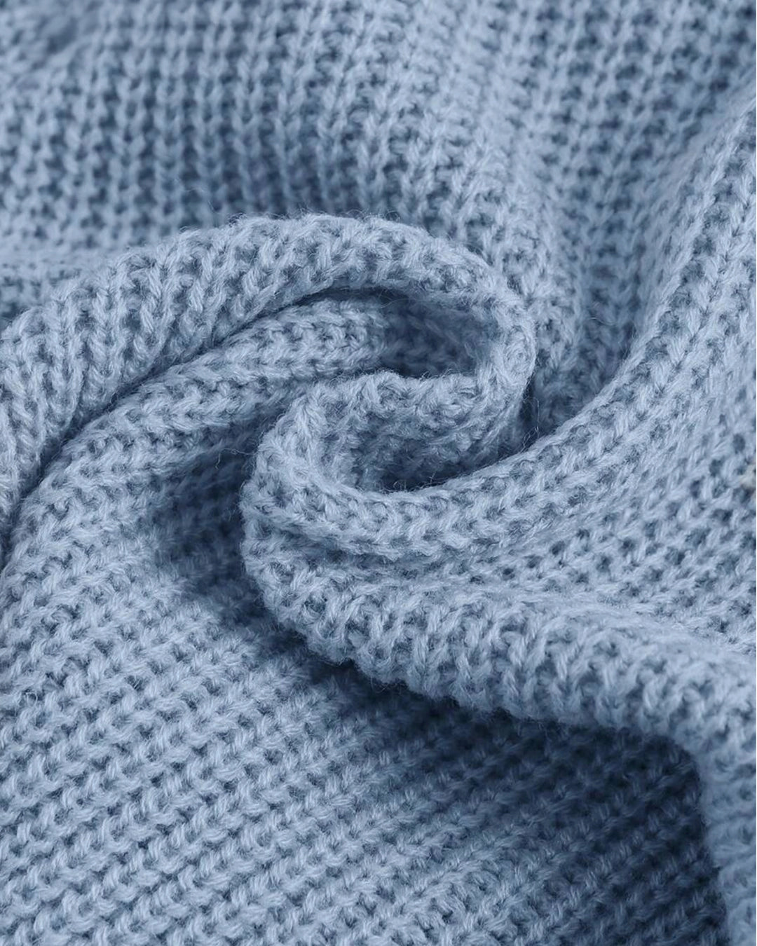 Baby Boy Knit Cardigan – Blue Hooded Sweater with 3D Ears
