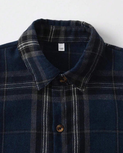 Boys Blue Plaid Casual Shirt