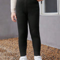 Girls’ Solid Knit Wool Pants