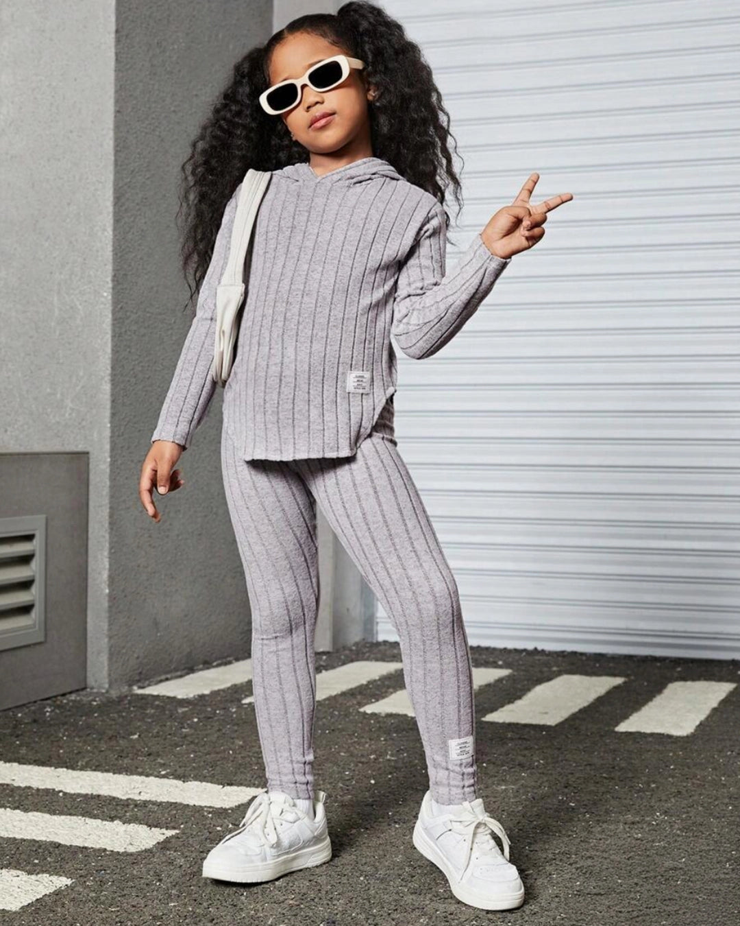 Tween Girls’ Slogan Hoodie & Leggings Set