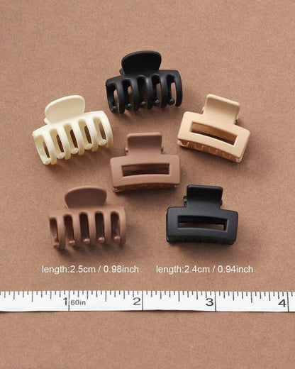 30pcs/Set Coffee Color Small Square Wavy Hair Clips