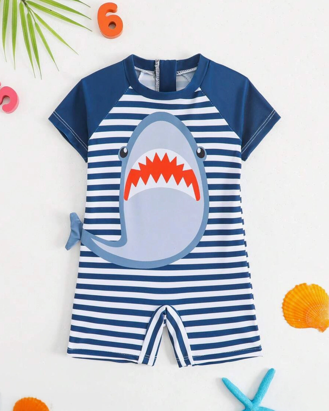 Baby Sailor Print Short Sleeve Romper