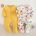 Baby Boy Cartoon Animal Knit Jumpsuit & Pants Set