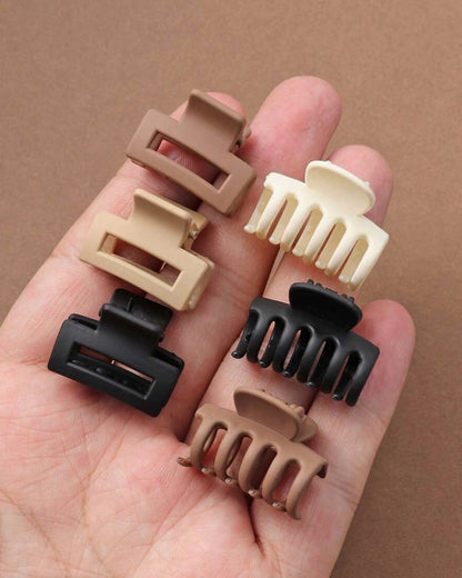 30pcs/Set Coffee Color Small Square Wavy Hair Clips