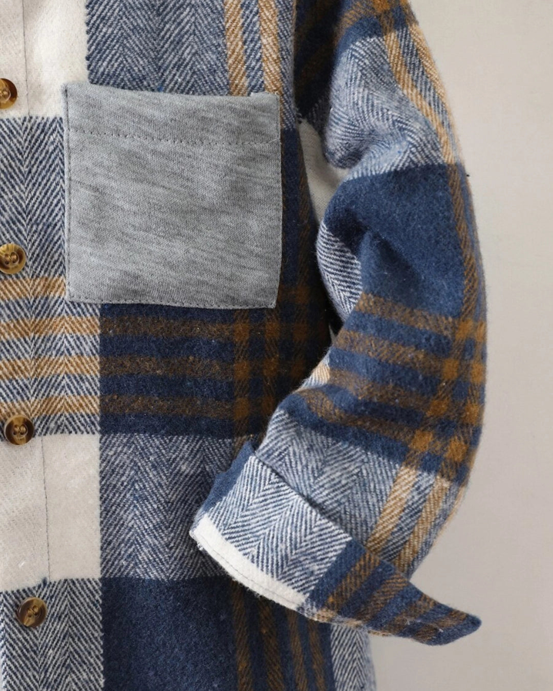 Boys Plaid Hooded Coat