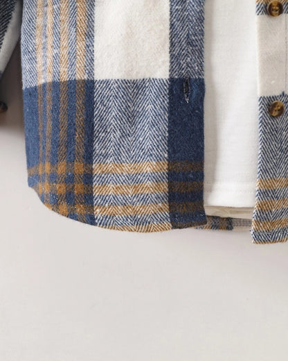 Boys Plaid Hooded Coat