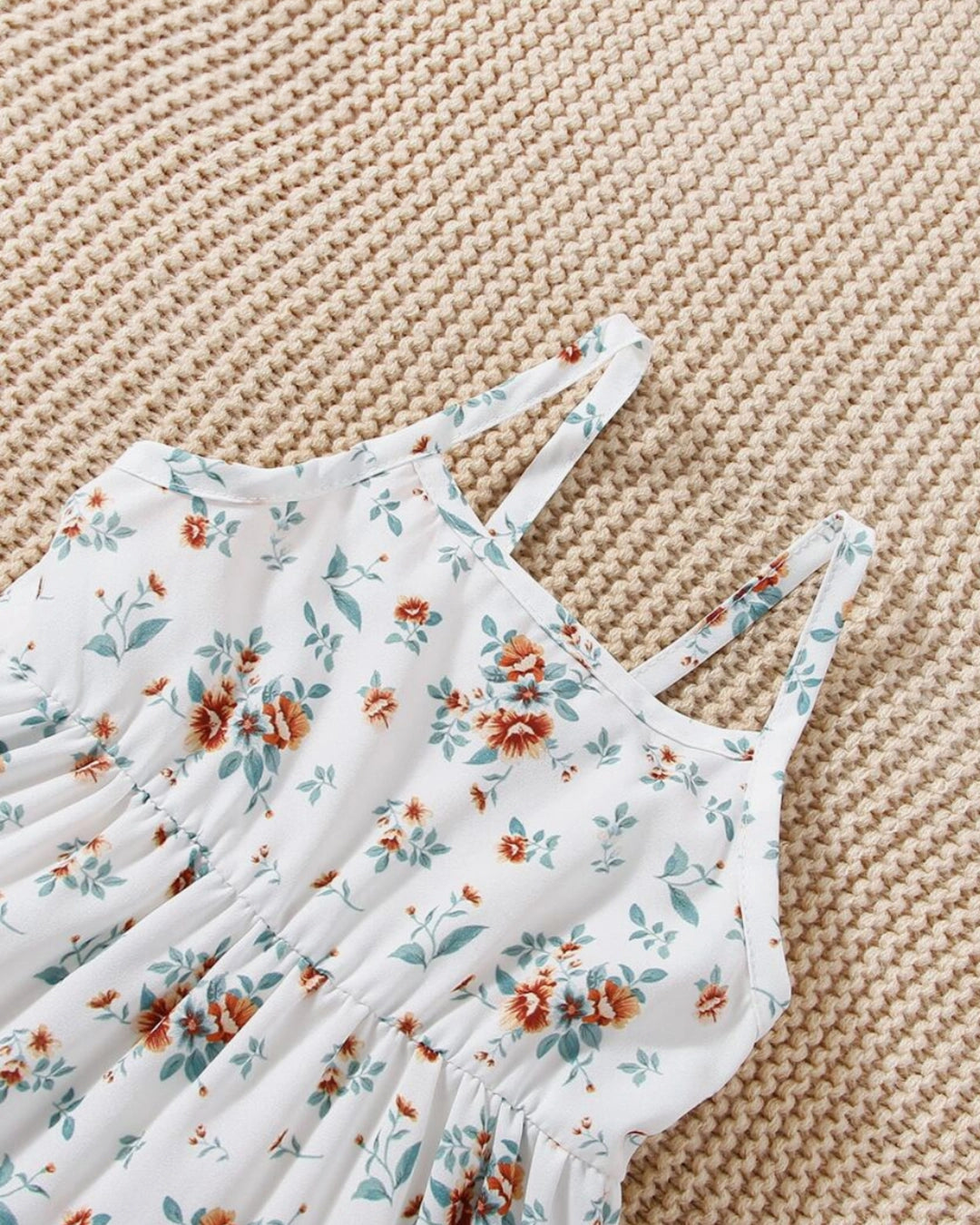 Baby Girl Denim Jacket & Floral Cami Dress Set