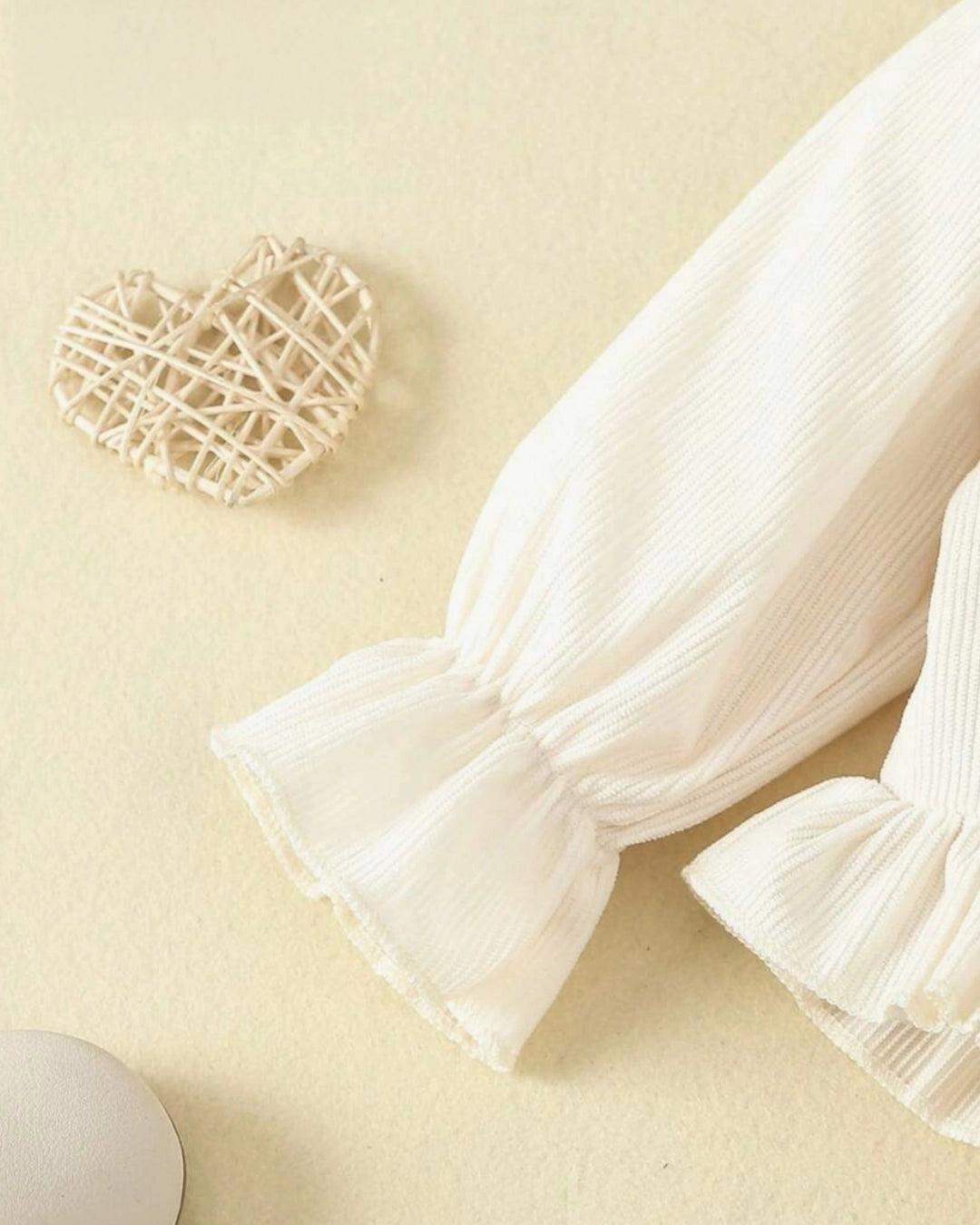 Baby Girl 3D Flower Bell Sleeve Top & Bell Bottoms Set