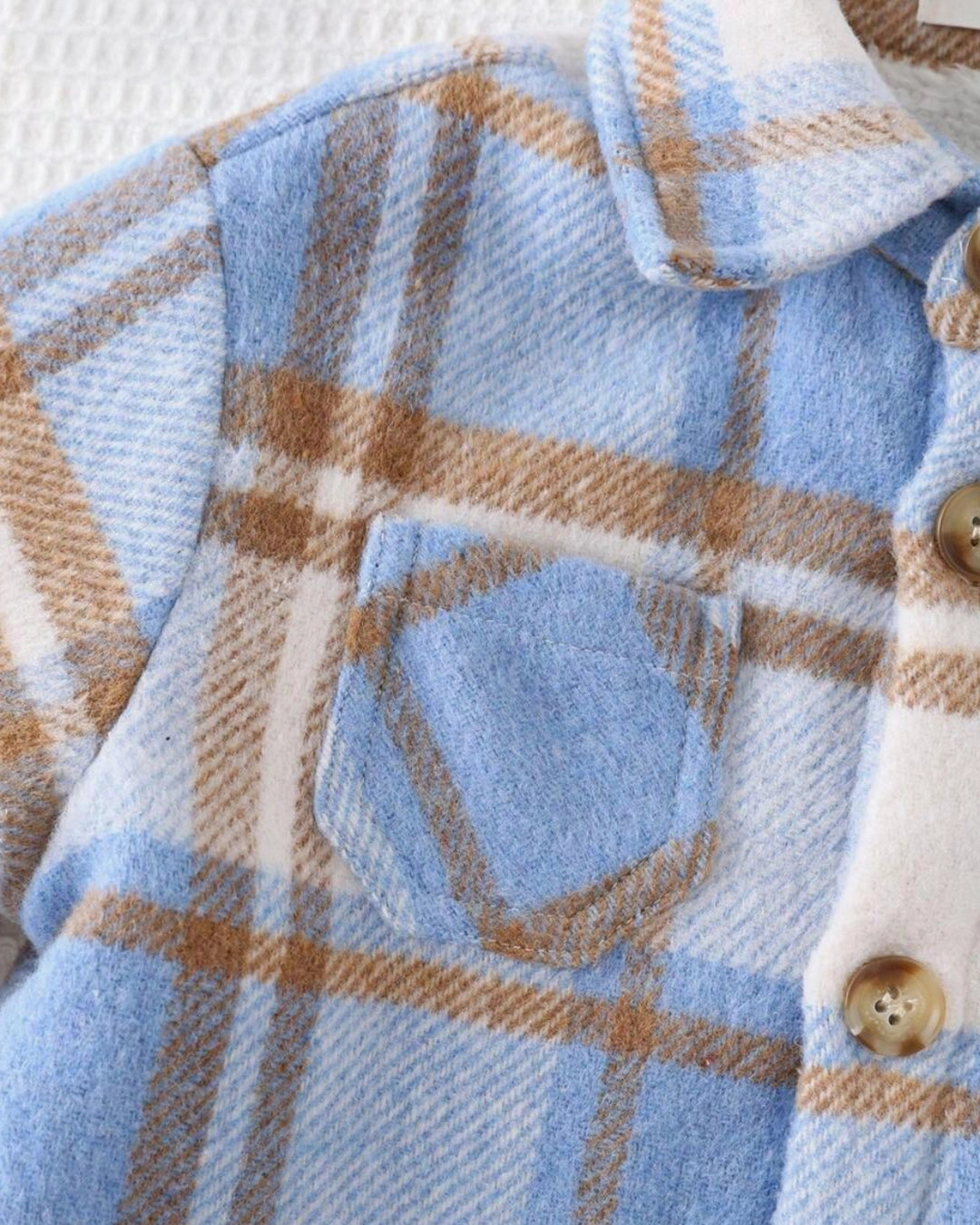 Baby Boy Colorful Plaid Woolen Coat