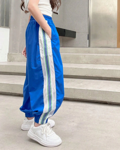 Tween Girls Colorblock Striped Jogger Pants